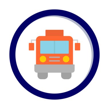 bus simgesi, vektör illüstrasyonu