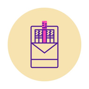 Sigara Paketi Simge Vektör Çizimi