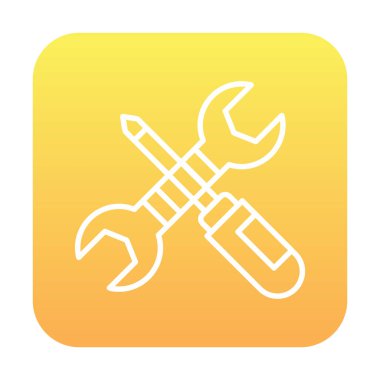 Basit mekanik Araçlar simgesi, vektör illüstrasyonu