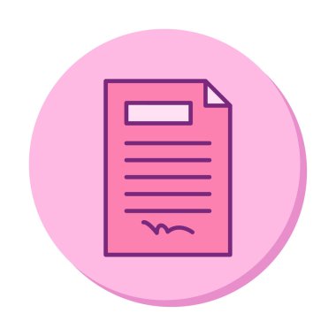 contract icon, vector illustration simple design
