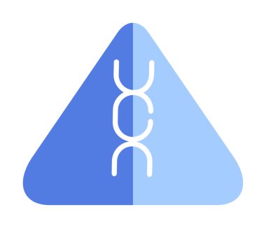 Kanserojen üçgen işaret vektörü simgesinin çizimi 