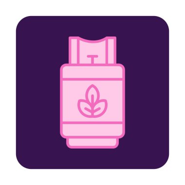 Elektrik üretim biyogaz ikonu vektör illüstrasyonu