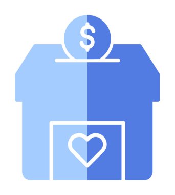 Bağış Kutusu vektör simgesi