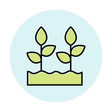 Büyüyen Bitkiler web simgesi, vektör illüstrasyonu 