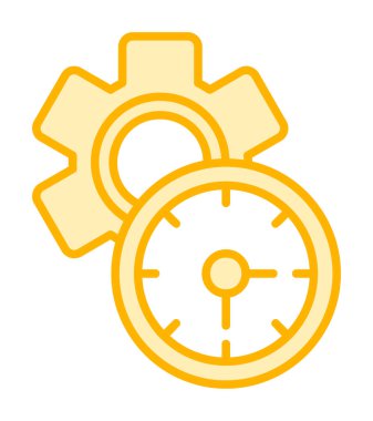 Çalışma Zamanı web simgesi vektör illüstrasyonu