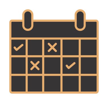 Takvim simgesi, vektör çizimi