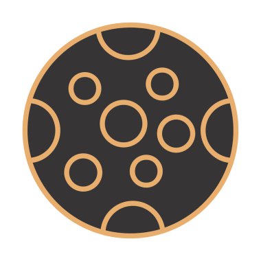 Dolunay düz ikonu. vektör illüstrasyonu 