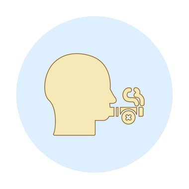 Basit Sigara İçilmez alanı simgesi, vektör illüstrasyonu