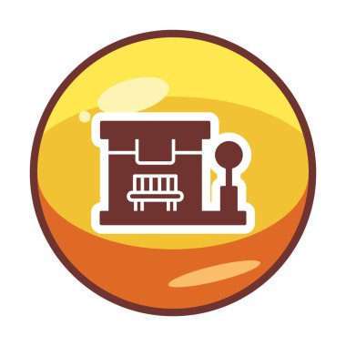 Otobüs Durağı vektör düz simgesi simgesi