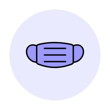 Tıbbi veya Cerrahi Yüz Maskesi. Virüs Koruma. Solunum maskesi takıyorum. Sağlık ve Coperid 19 Önleme Konsepti. Vektör İllüstrasyonu