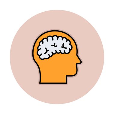 düz beyin ikonu vektör illüstrasyon tasarımı