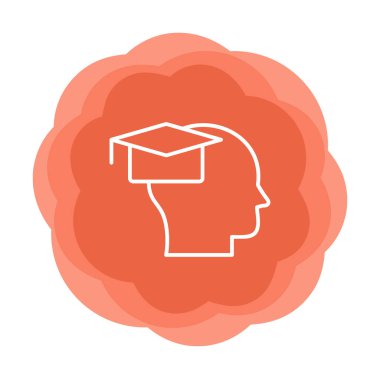 düz eğitim ikonu vektör illüstrasyon tasarımı