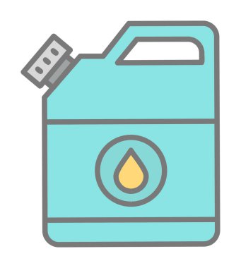 Yağ tenekesi simgesi. Web tasarımı için basit yakıt vektör simgesi çizimi                                