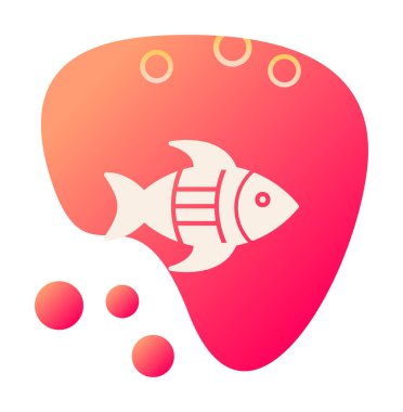 balık yassı simgesi, vektör illüstrasyonu