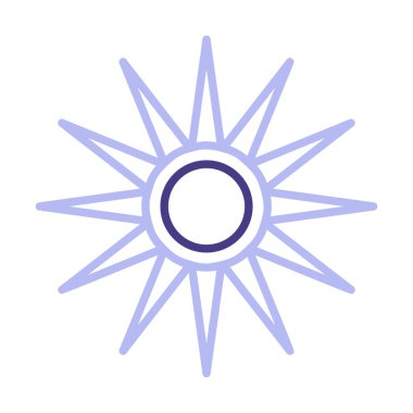 Optik radyasyon işareti vektör düz simgesi 