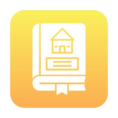 Mimarlık Kitabı düz simgesi, vektör illüstrasyonu 