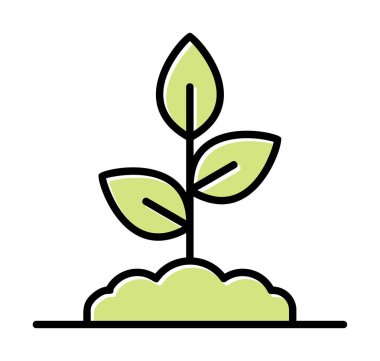 filizlenme simgesi, vektör illüstrasyonu  