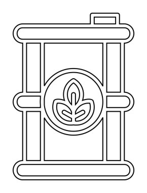 Bitki simgesi, biyoyakıt içeren taşıyıcının vektör çizimi 