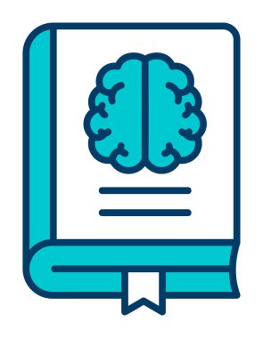 Nöroloji Kitabı web simgesi vektör illüstrasyonu