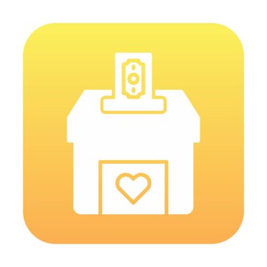 Bağış Kutusu vektör simgesi