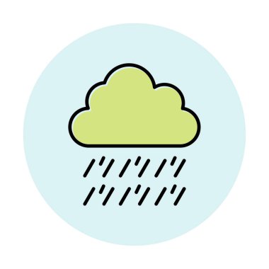 yağmur simgesi, vektör illüstrasyonu  