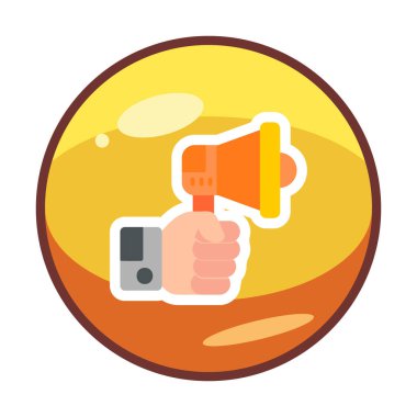 hoparlör, megafon simgesi. vektör çizim.  