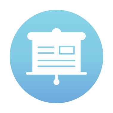 Sunum tahtası simgesi, vektör illüstrasyonu