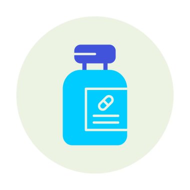 ilaç şişesi simgesi, vektör illüstrasyonu