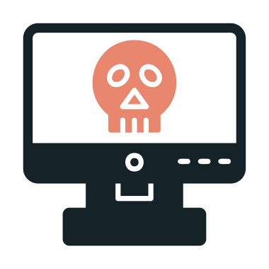 Bilgisayar korsanlığı simgesi, basit bir stil. vektör