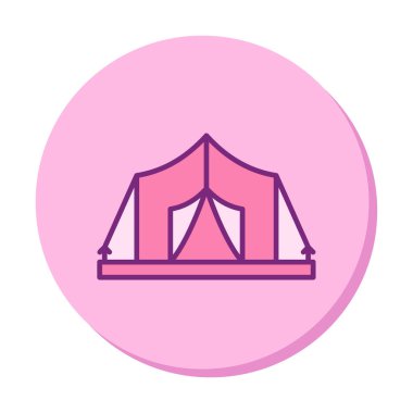 çadır simgesi, vektör çizimi  