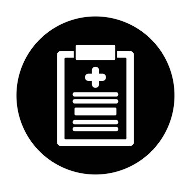 Tıbbi Kayıtlar ikonu. Basit resimleme                                 