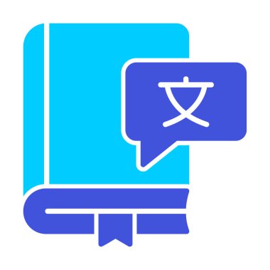 çevirmen sözlük vektör illüstrasyonu 