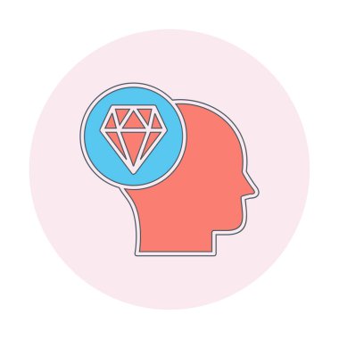 Elmas simgesi, vektör illüstrasyonu basit tasarım