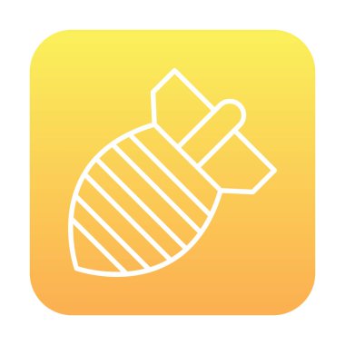 Atom Bombası Web simgesi, vektör illüstrasyonu