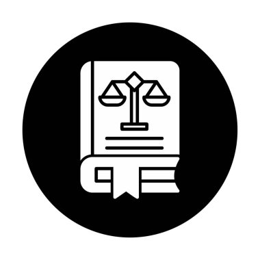 Hukuk kitabı. Web simgesi basit illüstrasyon 