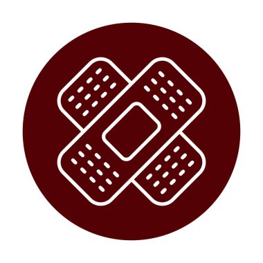 Yara bandı simgesi, vektör illüstrasyonu  