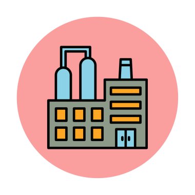 Factory icon, vector illustration simple design