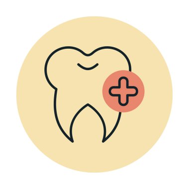 diş tıbbi ikonu vektör illüstrasyonu                   