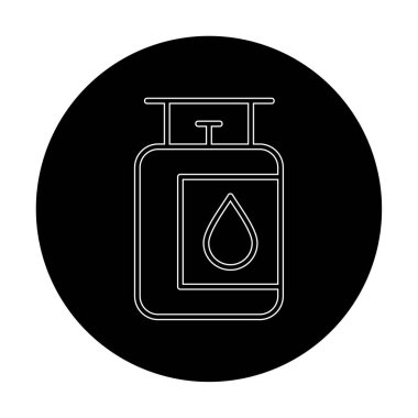 gaz tankı ikonu vektör illüstrasyonu