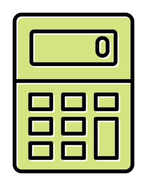 Basit hesap makinesi düz vektör çizimi  