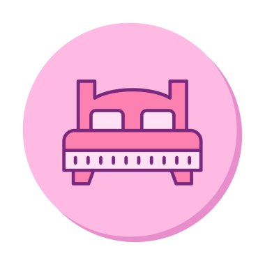 Yatak simgesinin vektör illüstrasyonu