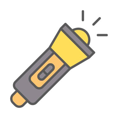 el feneri düz simge vektör çizim  