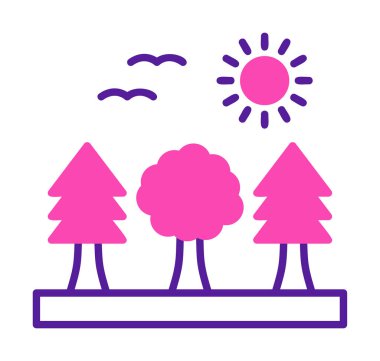 forest icon, vector illustration simple design