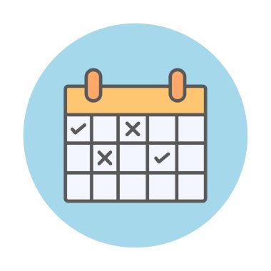 Takvim simgesi, vektör çizimi