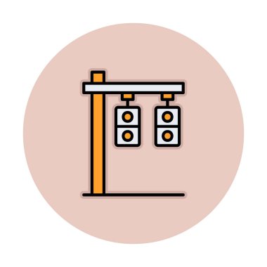 Trafik ışıkları web simgesi, vektör çizim 