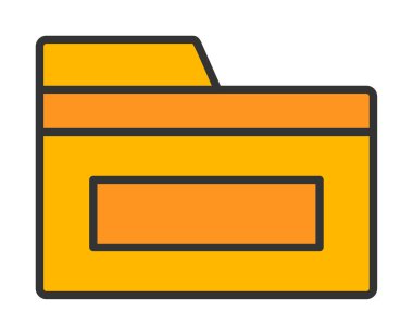 klasör web simgesi, vektör çizim