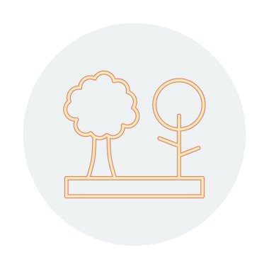 Kişisel ve ticari kullanım için ağaç simgesi vektör illüstrasyonu.