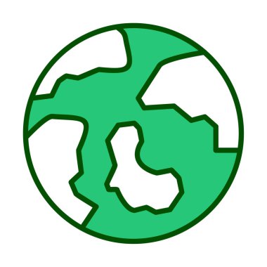 earth icon, vector illustration simple design