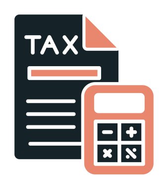 Vergi Hesaplama simgesi vektör illüstrasyonu                  