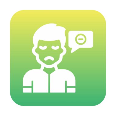 Negatif Düşünce konsepti ikon vektör çizimi